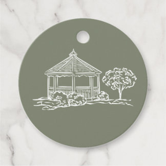 Anfangs-Gazebo-Hochzeitsgunst-Tag Geschenkanhänger