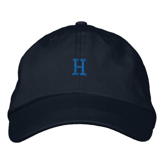 Anfangs-H - Buchstabenzeichen Monogramm Hübsch-Hut Bestickte Baseballkappe (Vorderseite)