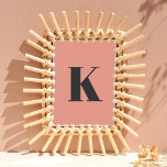 Anfangs Letter Monogram | Modern Stylish Peach Poster<br><div class="desc">Einfache,  stilvolle,  kundenspezifische Anfangsbuchstaben monogramm Plakatdruck in moderner minimalistischer Typografie in dunkelgrau auf pfirsichrosa. Ein perfektes Geschenk oder Accessoire mit persönlicher Touch!</div>