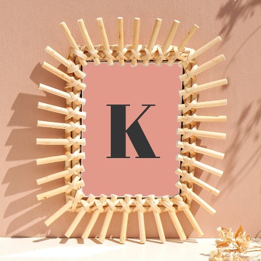 Anfangs Letter Monogram | Modern Stylish Peach Poster