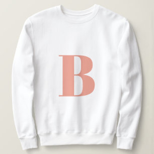 Anfangs Letter Monogram   Modern Stylish Peach Sweatshirt