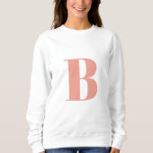 Anfangs Letter Monogram | Modern Stylish Peach Sweatshirt (Vorderseite)
