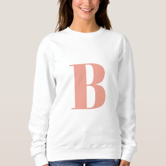 Anfangs Letter Monogram | Modern Stylish Peach Sweatshirt (Vorderseite)