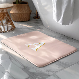 Anfangs Monogram Blush Pink Vintage Typography Badematte