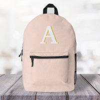 Anfangs Monogram Blush Pink Vintage Typography
