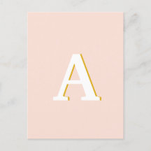 Anfangs Monogram Blush Pink Vintage Typography