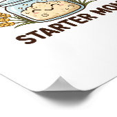Anfangs-Mutter — Süßes Sauerteig-Starter-Glas für Poster (Ecke)