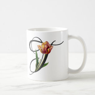 Anfangs-T, Vintage-Tulpen-Kaffeetasse Kaffeetasse