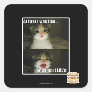 Anfangs war ich wie quadratischer aufkleber