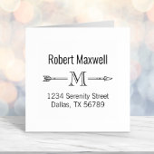 Anfangsadresse des Arrow Monogram Permastempel