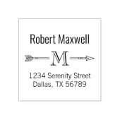 Anfangsadresse für Monogramm Gummistempel (Prägung)