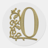 Anfangsaufkleber für Monogramm Runder Aufkleber (Vorderseite)