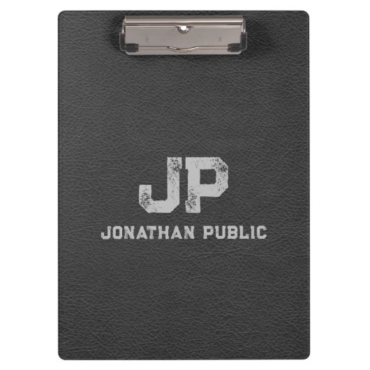 Anfangsaussehen des Namens Monogramm (Distressed N Klemmbrett (Vorderseite)