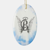 Anfangsb Alphabetbuchstabe des Monogramms mit Keramik Ornament (Rechts)