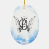 Anfangsb Alphabetbuchstabe des Monogramms mit Keramik Ornament (Vorne)