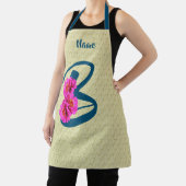 Anfangsbezeichnung B für Zinnia-Blume Monogramm Schürze (InSitu)