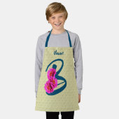 Anfangsbezeichnung B für Zinnia-Blume Monogramm Schürze (Getragen)