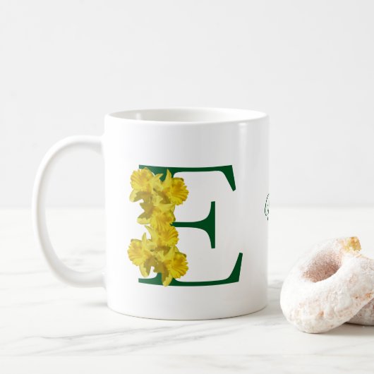 Anfangsbezeichnung E-Name Kaffeetasse (Mit Donut)