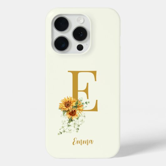 Anfangsbezeichnung Floral Monogramm personalisiert Case-Mate iPhone Hülle (Rückseite)