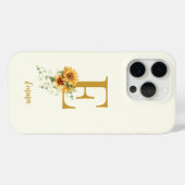 Anfangsbezeichnung Floral Monogramm personalisiert Case-Mate iPhone Hülle (Rückseite (Horizontal))