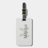 Anfangsbezeichnung für die graue, hellgraue, grüne gepäckanhänger (Vorderseite vertikal)