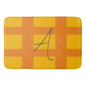 Anfangsbezeichnung für moderne orange-gelbe Farbmo Badematte (Vorderseite)