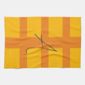 Anfangsbezeichnung für moderne orange-gelbe Farbmo Geschirrtuch (Horizontal)