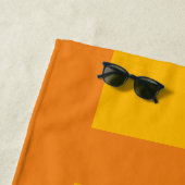 Anfangsbezeichnung für moderne orange-gelbe Farbmo Strandtuch (Beispiel)