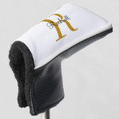 Anfangsbezeichnung für personalisiertes Gold Monog Golf Headcover (3/4 Vorderseite)