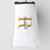 Anfangsbezeichnung für personalisiertes Gold Monog Golf Headcover (Rotieren 90)