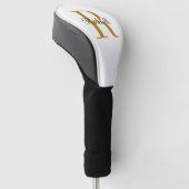 Anfangsbezeichnung für personalisiertes Gold Monog Golf Headcover (angewinkelt)