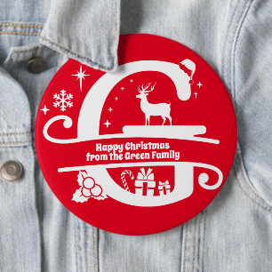 Anfangsbezeichnung G Monogram Familienname Gruß Button