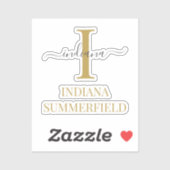 Anfangsbezeichnung Monogramm Typografie Aufkleber (Blatt)