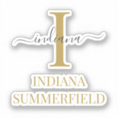 Anfangsbezeichnung Monogramm Typografie Aufkleber (Vorderseite)