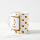 Anfangsbezeichnung Orange Gold Name Kaffeetasse (Vorderseite Links)