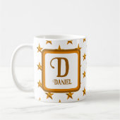 Anfangsbezeichnung Orange Gold Name Kaffeetasse (Links)