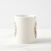 Anfangsbuchstabe A Flower boho floral Tasse (Mittel)