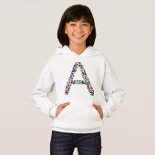 Anfangsbuchstabe A mit Gemstone Floral Monogram Hoodie (Vorne ganz)