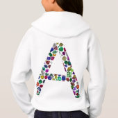 Anfangsbuchstabe A mit Gemstone Floral Monogram Hoodie (Rückseite)