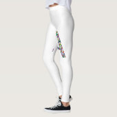 Anfangsbuchstabe A mit Gemstone Floral Monogram Leggings (Links)