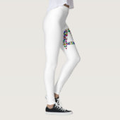 Anfangsbuchstabe A mit Gemstone Floral Monogram Leggings (Rechts)