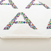 Anfangsbuchstabe A mit Gemstone Floral Monogram Sherpadecke (3/4)