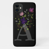 Anfangsbuchstabe A Plus Blumendesign Case-Mate iPhone Hülle (Rückseite)