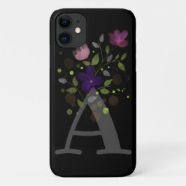 Anfangsbuchstabe A Plus Blumendesign Case-Mate iPhone Hülle