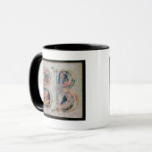 Anfangsbuchstabe "B" Beatus Vir - Blessed ist Tasse (Vorderseite Links)