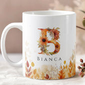 Anfangsbuchstabe B der Wildblume Fall Kaffeetasse
