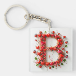 💕 Anfangsbuchstabe B Design für personalisierte N Schlüsselanhänger