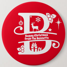 Anfangsbuchstabe B Monogramm Familienname Gruß Button