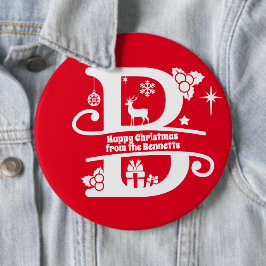 Anfangsbuchstabe B Monogramm Familienname Gruß Button