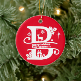 Anfangsbuchstabe B Monogramm Familienname Gruß Keramik Ornament